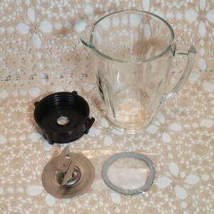 Oster Blender Glass Jar 5 Cup Clear Replacement Blade Cap Seal Set